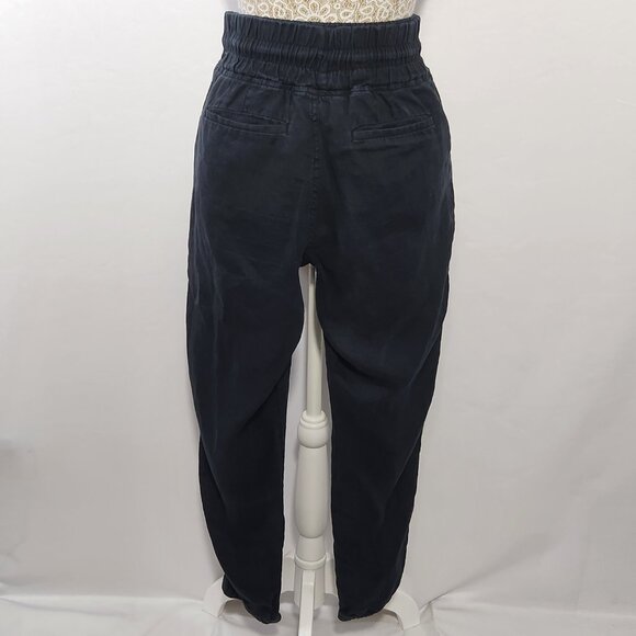 Athleta Cabo Women's Size 4 Black Linen Drawstring Elastic Waist Jogger #530642 - Picture 8 of 16